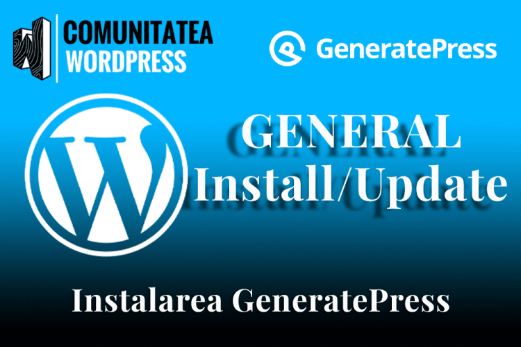 Instalarea GeneratePress