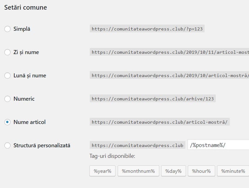 Structura permalink - WordPress SEO by Yoast