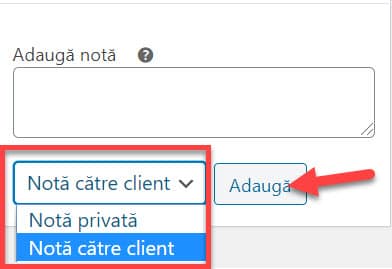 Nota catre client