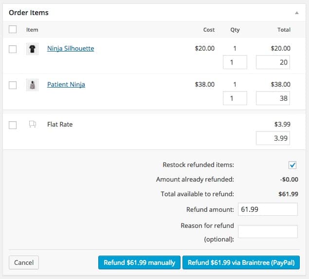 Galerie-Refund via PayPal