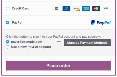 Woocommerce-braintree-paypal-saved-account