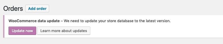 Notificare de actualizare a datelor WooCommerce