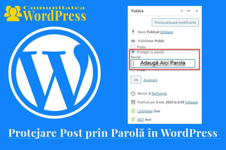 Cum să protejezi prin parolă o pagină sau o postare în WordPress