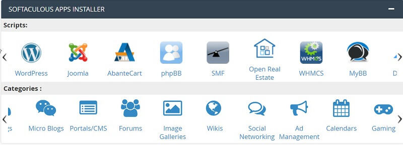 Aplicații în cPanel