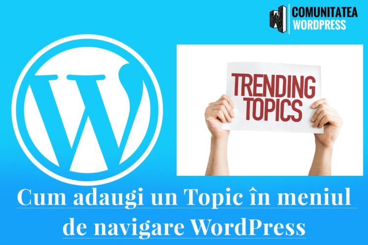 Cum adaugi un subiect în meniul de navigare WordPress