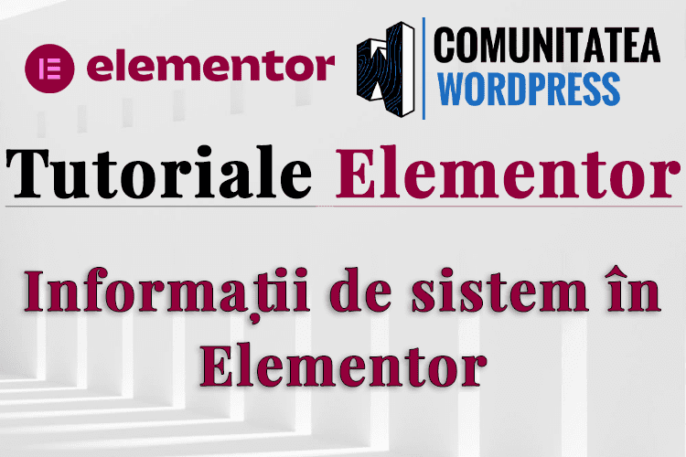 Informații de sistem în Elementor