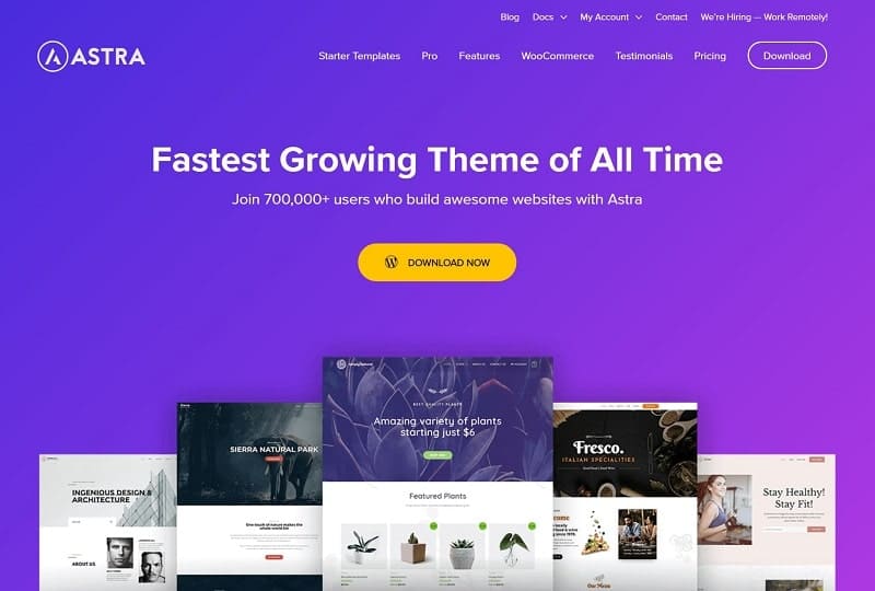 Tema Astra-Pagina Home