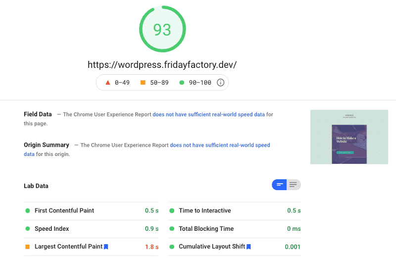 Scorul este verde folosind WP-Rocket și Imagify - Source-PSI