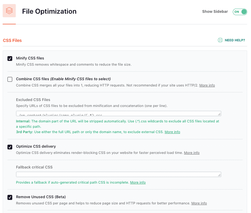 Minificare CSS-Optimizare Livrare CSS și Opțiunea CSS Neutilizat