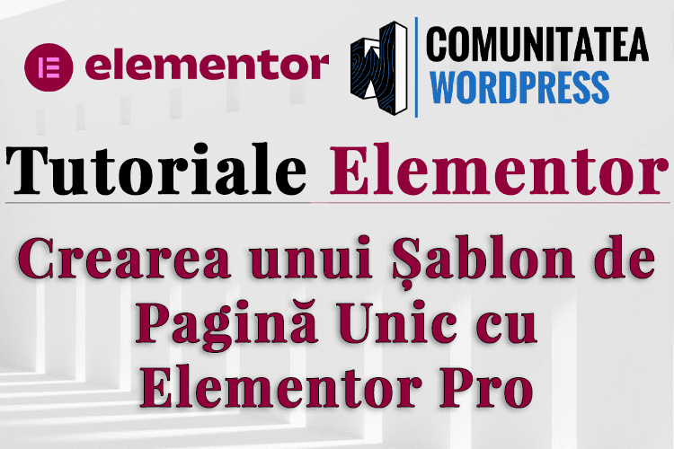 Crearea unui Șablon de Pagină Unică cu Elementor Pro
