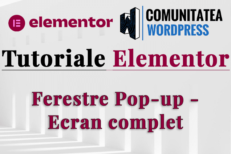 Ferestre Popup pe Ecran complet