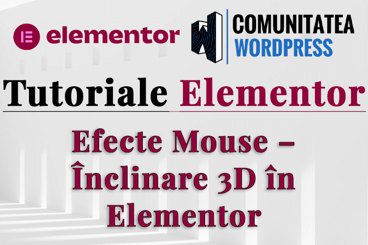 Efecte Mouse Înclinare 3D în Elementor