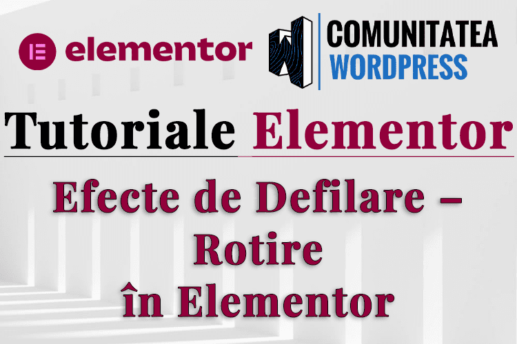 Efecte de Defilare Rotire în Elementor