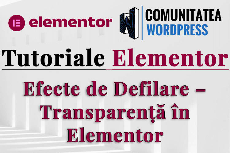Efecte de Defilare cu Transparență în Elementor