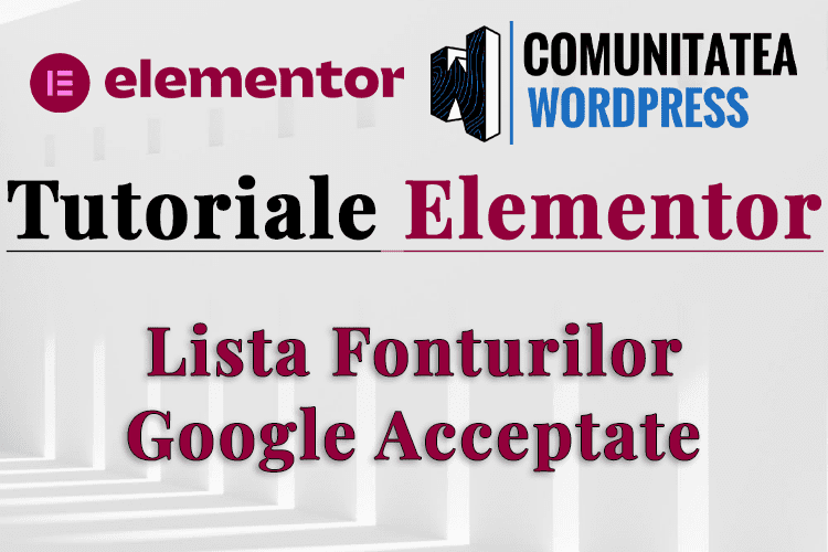 Lista Fonturilor Google Acceptate
