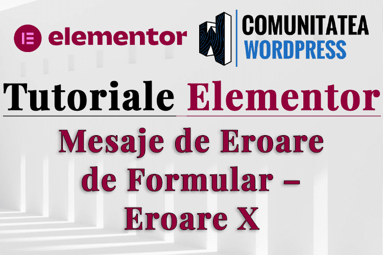 Mesaje de Eroare de Formular – Eroare X