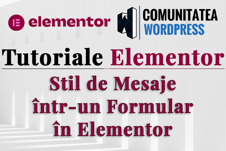 Stil de Mesaje într-un Formular în Elementor