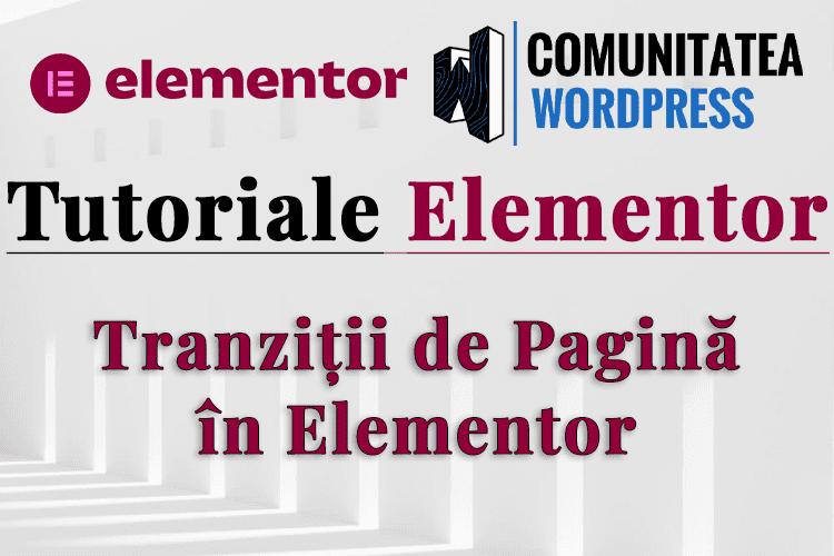 Tranziții de Pagină în Elementor
