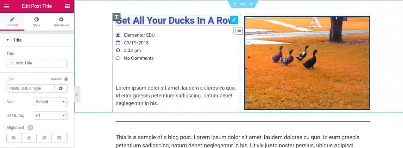 Post Title Widget