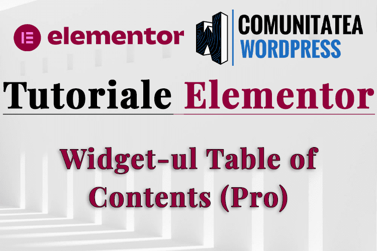 Widget-ul Table of Contents (Pro)