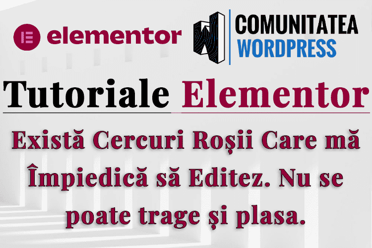 Există Cercuri Roșii Care mă Împiedică să Editez. Nu se poate trage și plasa