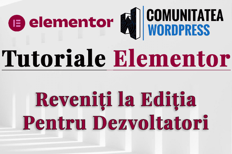 Reveniți la Ediția Pentru Dezvoltatori