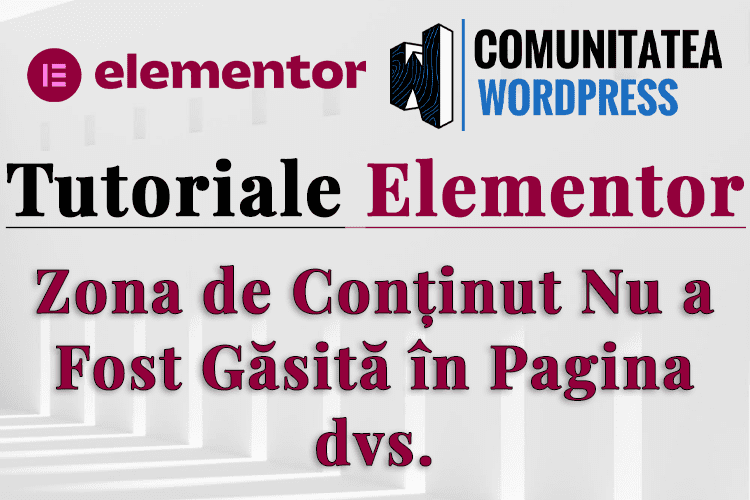 Zona de Conținut Nu a Fost Găsită în Pagina dvs.