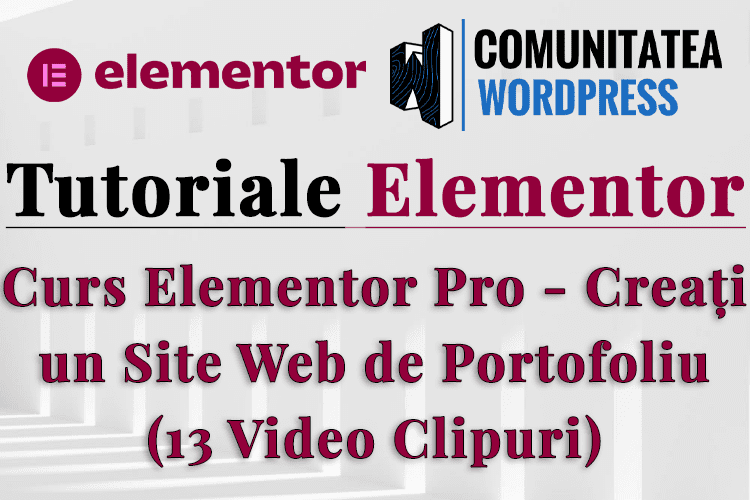 Curs Elementor Pro - Creați un Site Web de Portofoliu (13 Video Clipuri)