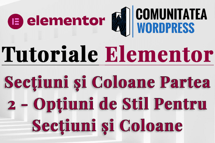 Secțiuni și Coloane Partea 2 - Opțiuni de Stil Pentru Secțiuni și Coloane