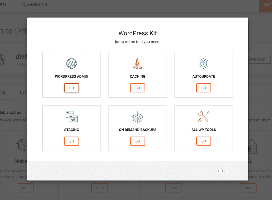 Faceți clic pe WordPress Admin