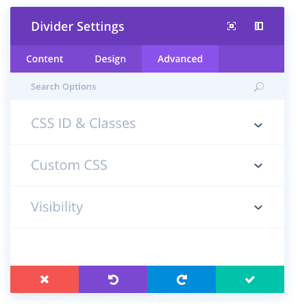 Opțiuni Avansate Pentru Modulul Divi Divider