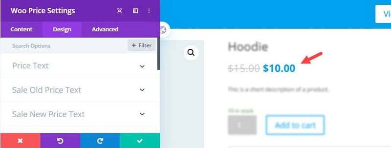 Modulul Woo Price