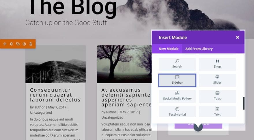 Adăugați Modulul Divi Sidebar-2