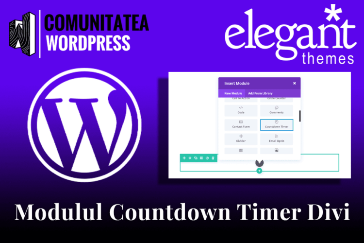 Modulul Countdown Timer Divi