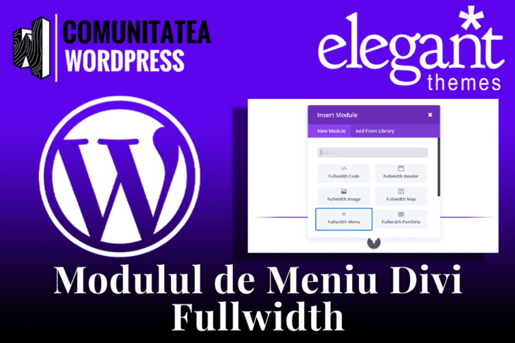 Modulul de Meniu Divi Fullwidth