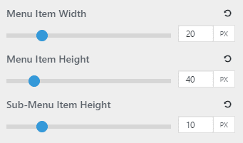 Element de Meniu Secundar - Înălțime și Lățime
