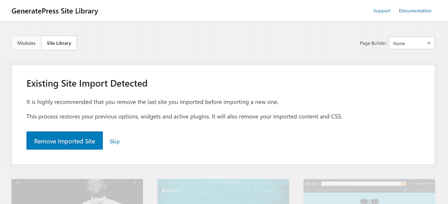 Eliminarea Unui Site Importat