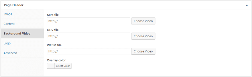 Videoclip de Fundal Pentru Antetul Paginii