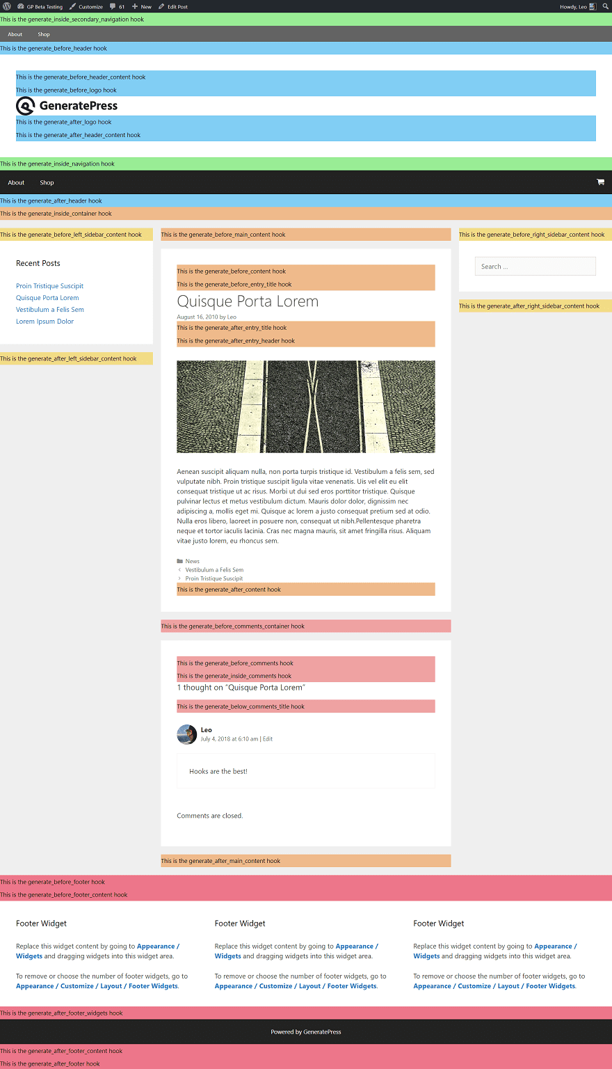 Hooks Un Singur Post