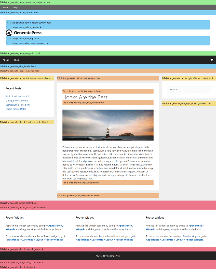 Hooks Pagina Statică