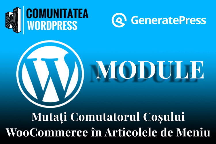 Mutați Comutatorul Coșului WooCommerce în Articolele de Meniu