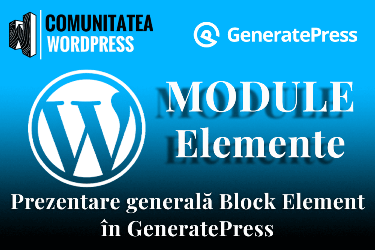 Prezentare generală Block Element în GeneratePress