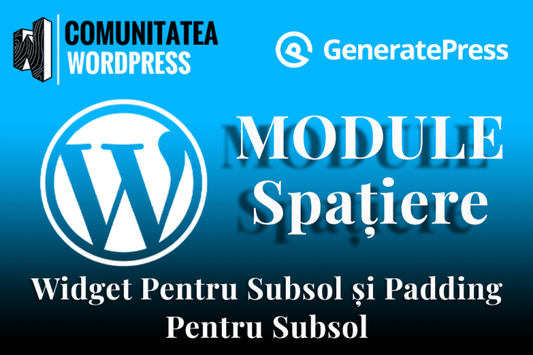 Widget Pentru Subsol și Padding Pentru Subsol