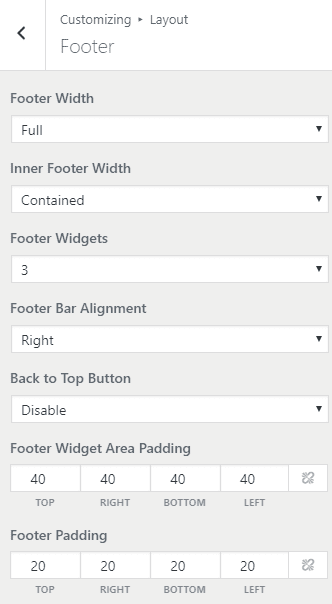 Layout Footer