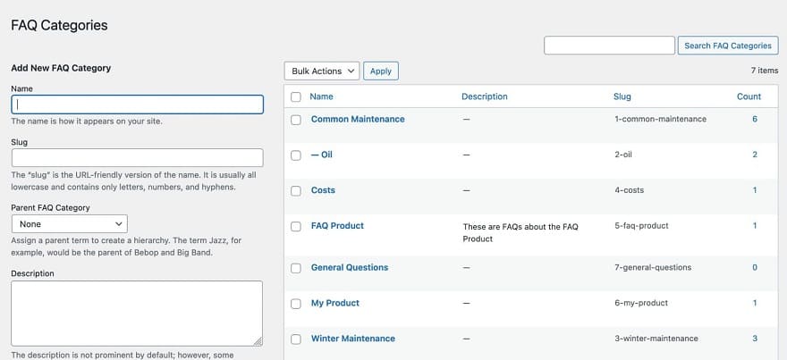Ultimate FAQS Dashboard