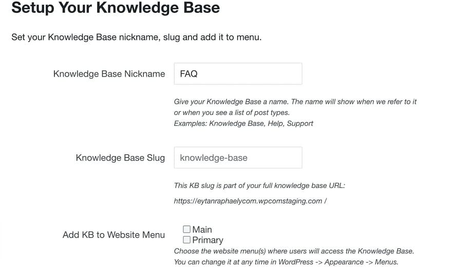 Configurare Plugin Echo Knowledge Base