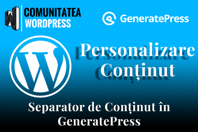 Separator de Conținut în GeneratePress