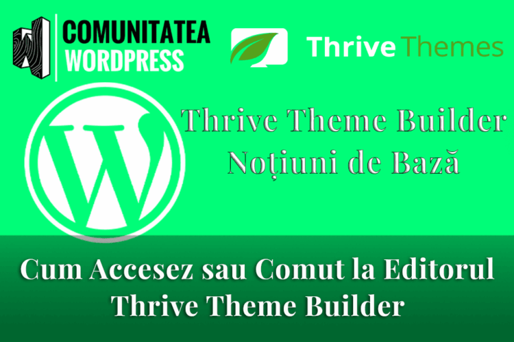 Cum Accesez sau Comut la Editorul Thrive Theme Builder