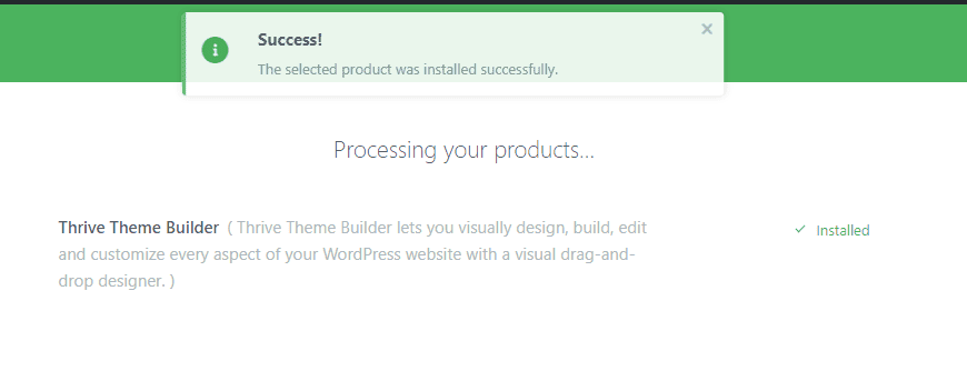 Notificare de succes