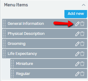 Faceți clic pe pictograma creion